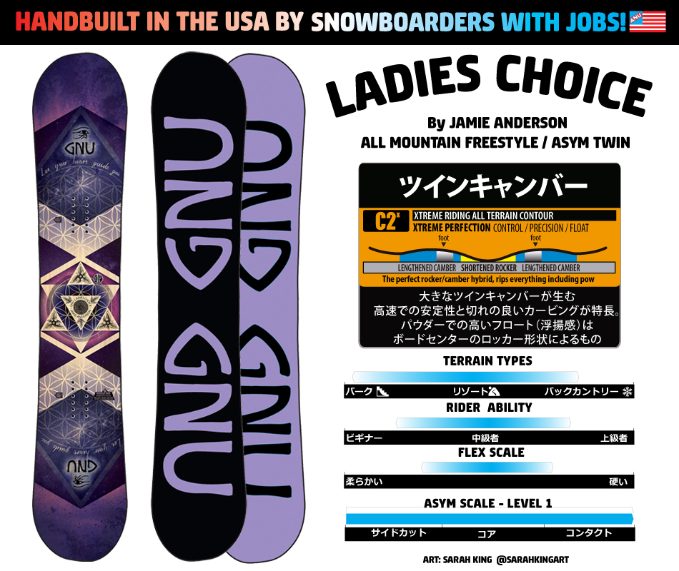 LADIES CHOICE - GNU SNOWBOARDS 19-20