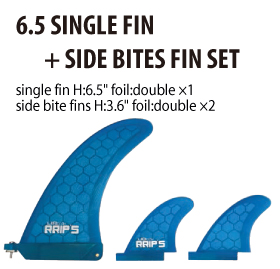 6.5 SINGLE FIN + SIDE BITES FIN SET