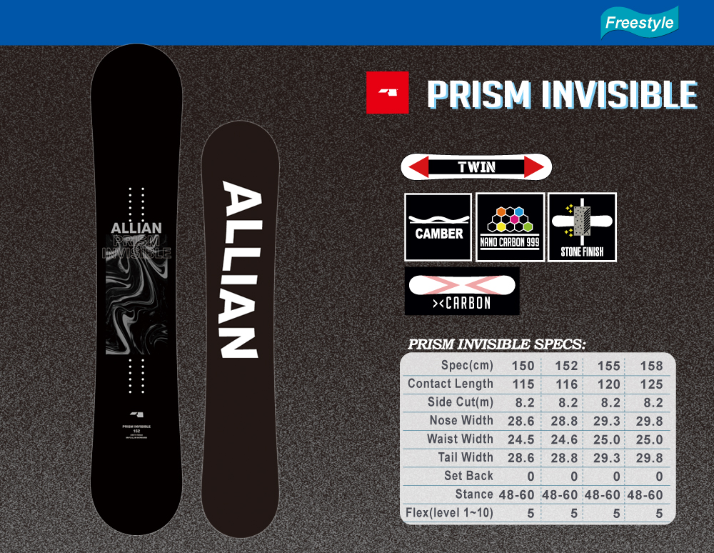 PRISM INVISIBLE _ ALLIAN SNOWBOARDS 23-24