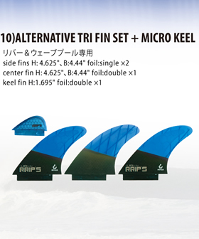 ALTERNATIVE TRI FIN SET + MICRO KEEL 