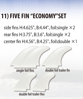 FIVE FIN " ECONOMY " SET